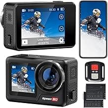 Waterproof Action Camera Underwater,Sports Camera 4K60FPS 30MP with EIS/Dual Screen/5X Zoom/Remote Control,Bare Underwater Camera with Waterproof Case,4K Action Camera for Vlogging/Video Recording