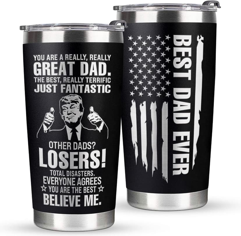 Christmas Gifts for Dad, Men - Gifts for Dad from Daughter, Son - Dads Birthday Gift Ideas, Happy Birthday gifts for Dads, Fathers - Best Dad Ever Gift, Present for dads, Fathers - 20 Oz dad Tumbler