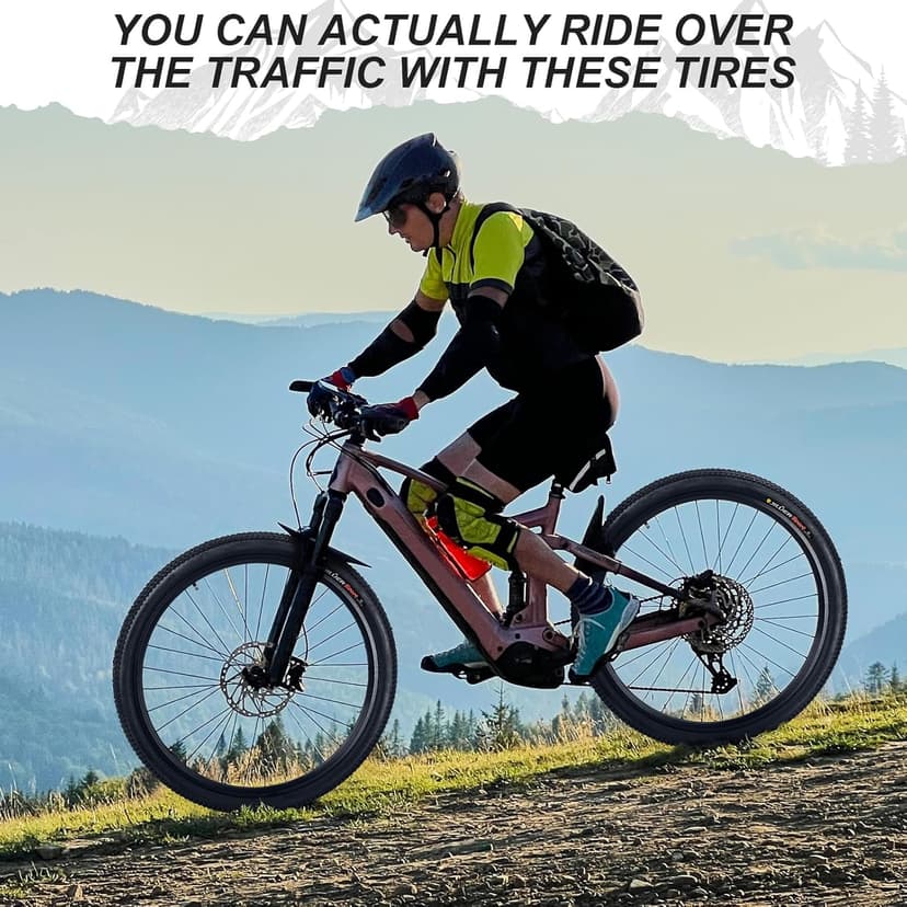 Hapleby 2PCS Premium Folding Bike Tires 26x1.95 Inch (50-559mm), Replacement Mountain Bike Tires 60 TPI Puncture-Resistant, Came with 2PCS Tire levers