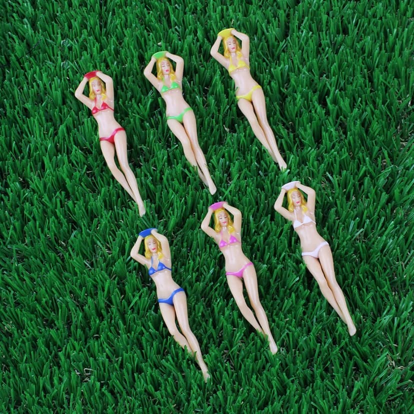 3 inch Plastic Tee, Golf Practice Novelty Tees, White Elephant Stocking Stuffer Gifts for Him, Golfer Fun Gift, 6 per Set KOFULL Golf Tees, Funny Golf Tees for Golf Gifts, Golf Accessories for Men B07RNY735R