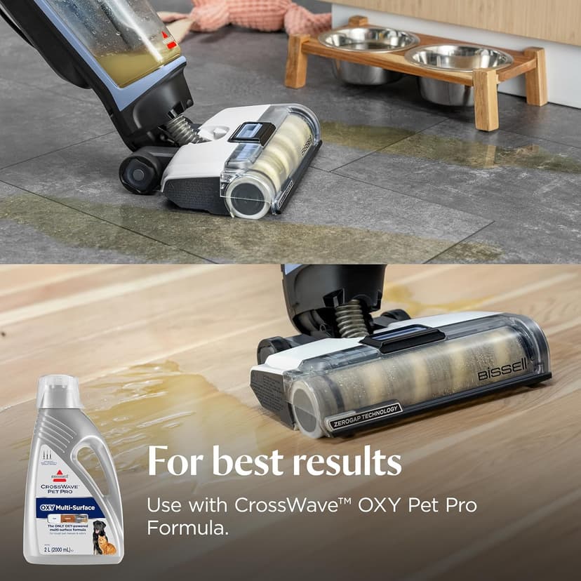 Bissell CrossWave Edge, Multi-Surface Hard Floor Cleaner Wet Dry Vacuum with Zero-Gap Edge Technology, 4111A