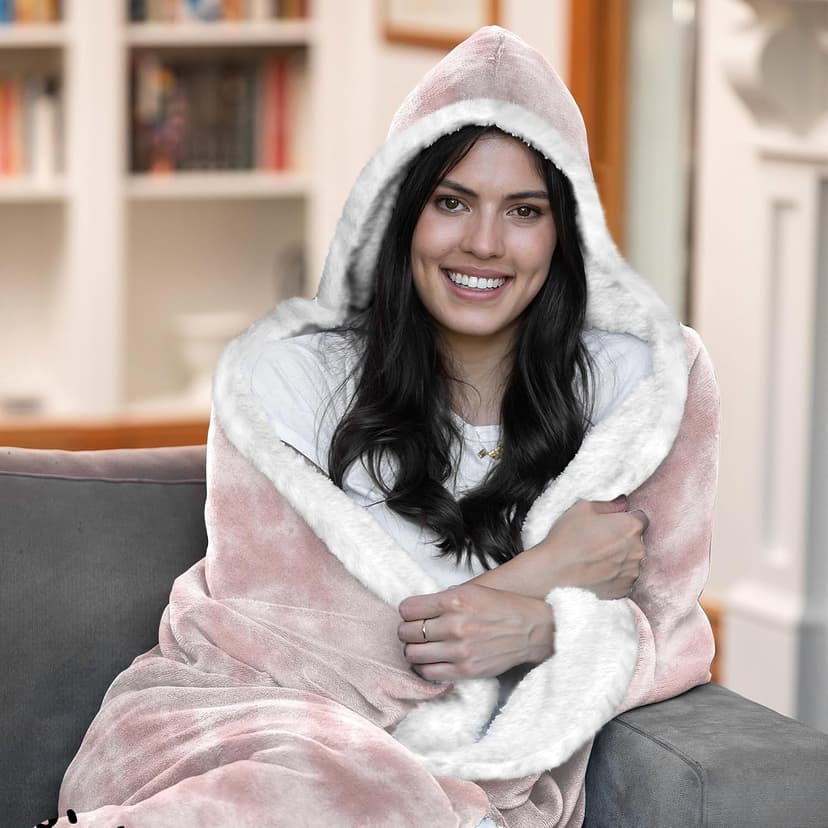Spoiled Wife Fleece Wearable Blanket Hoodie - Mothers Day Gifts for Wife from Husband - Birthday Wife Gift Ideas B0CSDFLL6R