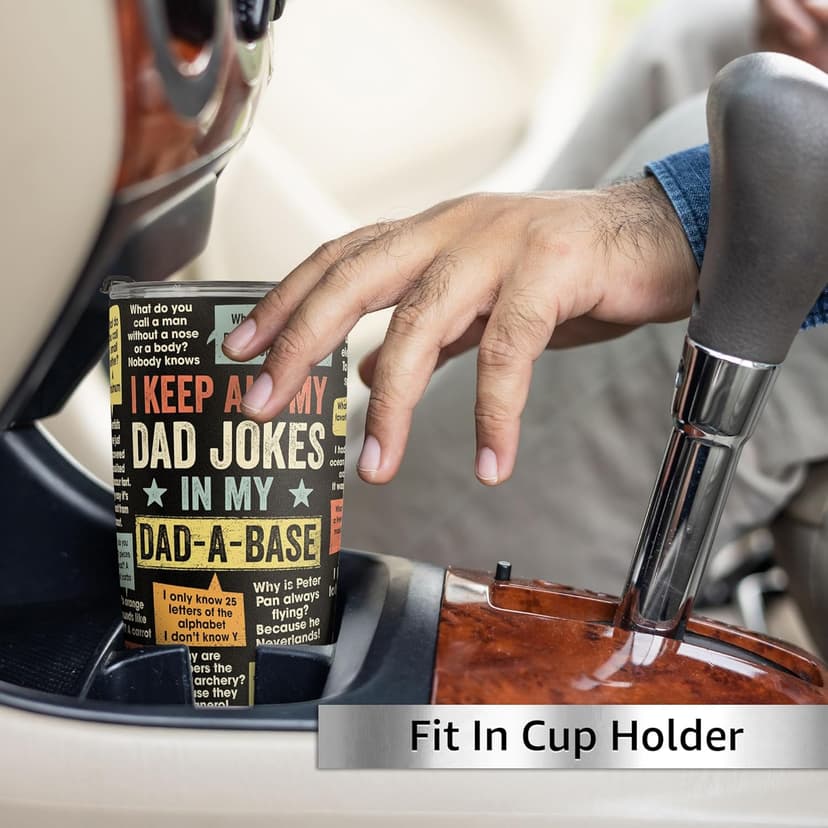 Funny Gift For Dad - Stainless Steel Tumbler 20oz - Dad Joke Gifts - Father Gift From Daughter, Son, Wife for Birthday, Fathers Day - Christmas Gifts For Men, Uncle, Brother