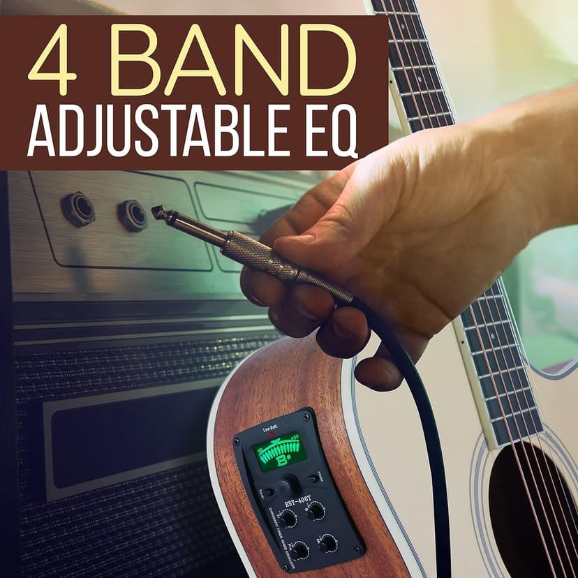 Pyle Premium Electric Acoustic Guitar Kit, 41" Full Size Dreadnought Cutaway with Spruce Top, Mahogany Sides, Gig Bag, Strap, Pickguard, Picks, Extra Steel String Set for Beginners, Advanced, Natural