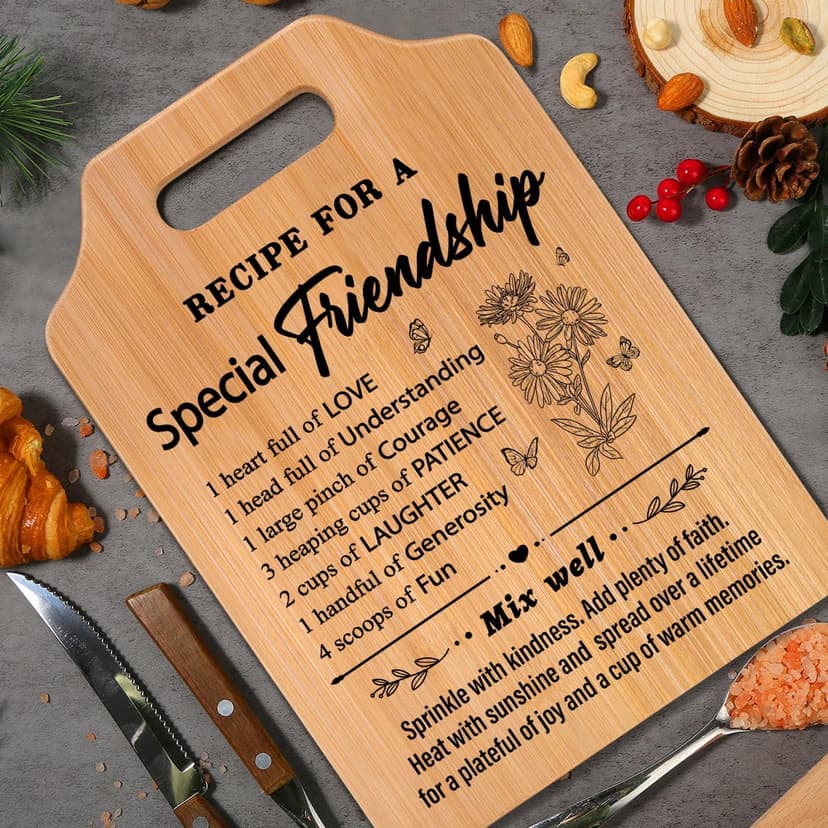 Friendship Gifts for Women, Birthday Gifts for Women Friendship, Unique Best Friends Cutting Board, Best Friend Christmas Gifts for Woman, Bestie, BFF