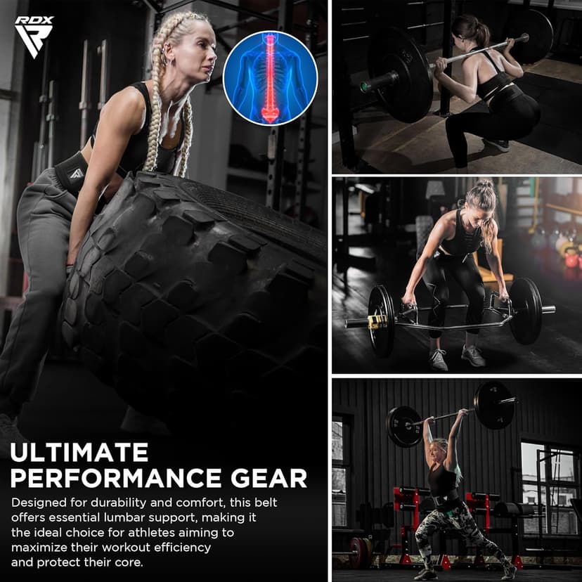 RDX Weight Lifting Belt - AUTO LOCK 4” Premium Adjustable Gym Belt for Olympic Cross Training - Support for Men Women Functional Fitness Workout - WOD Powerlifting Bodybuilding Weightlifting Deadlift