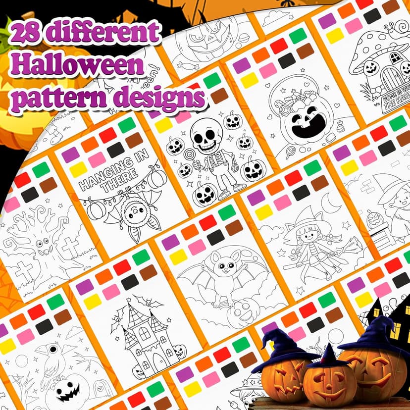 Yeolepor Halloween Crafts for Kids - Paint with Water Books and Stickers for Toddlers Mess Free Watercolor Painting Set Drawing Activities Treats Toy Halloween Gifts for Boy Girl Ages 4 5 6 7 8