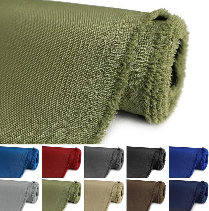 Waterproof Canvas Fabric by The Yard, UV Resistant 600D Outdoor Upholstery Material 58inch Cordura Fabric Water Resistant Fabric for Sewing Chair Patio Cushion Bag Interior, 1 Yard Olive Green