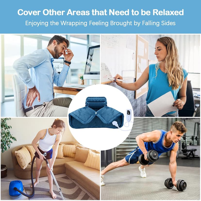 Electric Heat Pad 23"x17" 6 Heat Levels 4 Auto-Off Timers for Home Office Relaxation, Birthday Gifts for Women Men Mom Dad NIUONSIX Heating Pad for Neck Shoulders and Back, 2lb Weighted Heat Wrap B0GS2CMMJF