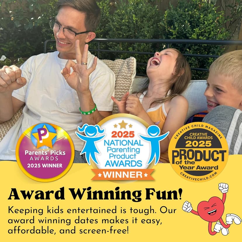 Family Dates 40 Scratch Off Cards – Fun Activities & Date Night Ideas for Kids and Parents – Adventure Card Game for Families – Unique Gift for Family Nights, Holidays, or Birthdays