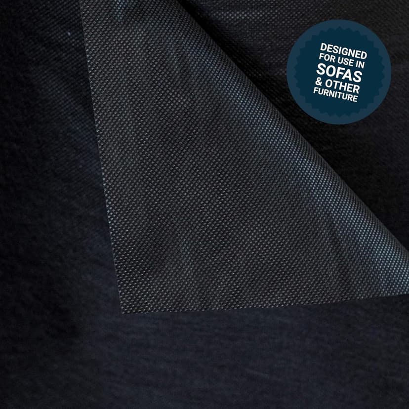 House2Home Upholstery Fabric 60 Inch x 3 Yard, Black Fabric, Cambric Dust Cover Fabric for Sofas, Chairs, Box Spring Foundations, Tela para Tapizar Muebles, Dust Cover