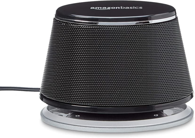 Amazon Basics Stereo 2.0 Speakers for PC or Laptop with Volume Control, 3.5mm Aux Input, USB-Powered, 1 Pair, Black