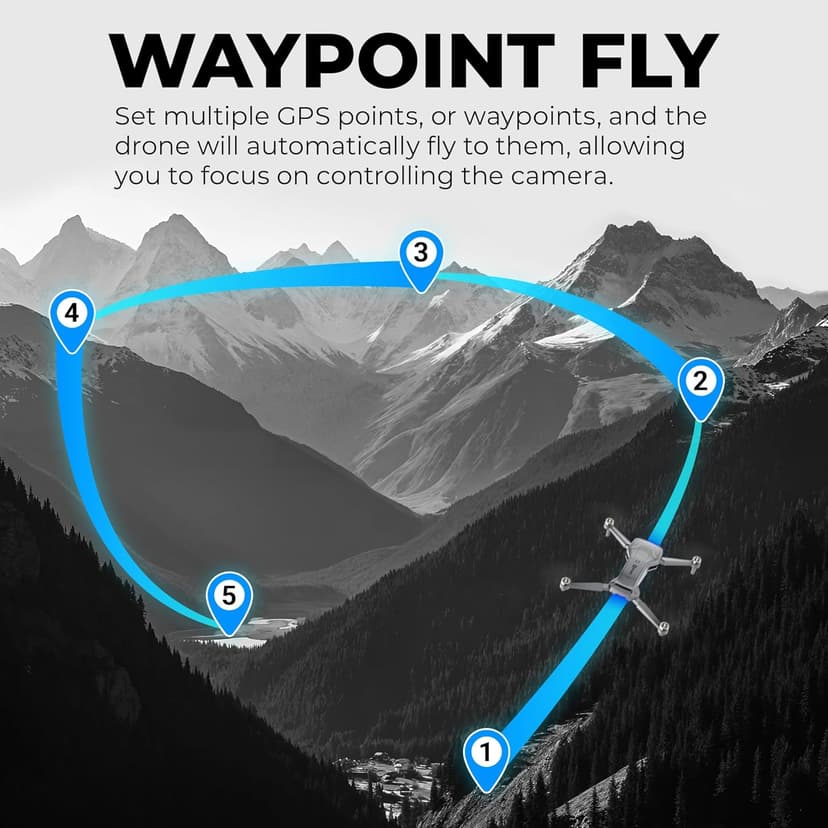 Contixo F23 GPS Drone With Camera, 46 Min Flight Time, 4.5" Screen Remote, Follow Me, Waypoints, 5GHz FPV Transmission, Return to Home, Hand Gestures, Orbit Mode Foldable Drones For Teens & Adults