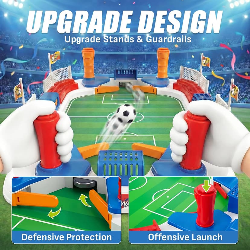 Including 4 mini Balls, Interactive Soccer Toy Indoor Home, Party Game for Football Lover, Birthday Gifts for Boys Girls SMILESSKIDDO Mini Foosball Table Toy Age 4-12, Soccer Board Games for Kids B0GFW5N5TD