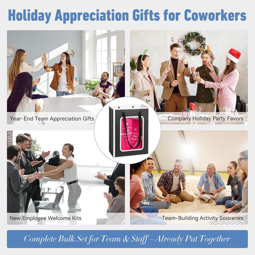 6 Set/36 Pcs Teacher Employee Appreciation Gifts Bulk - 20 Oz Insulated Tumblers, Steel Straw & Cleaner, Gift Bag, Inspirational Notebook, Motivational Pen - Thank You Gift for Coworker, Nurses B0GVYGNVQM