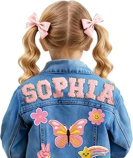 1-10 Year Old Girl Boy Birthday Gifts, 4t girl clothes, Personalized Jean Jacket Toddler Girl Boy Personalized Name Jean Jacket for Girls/Boys/Kids B0FHWNC548