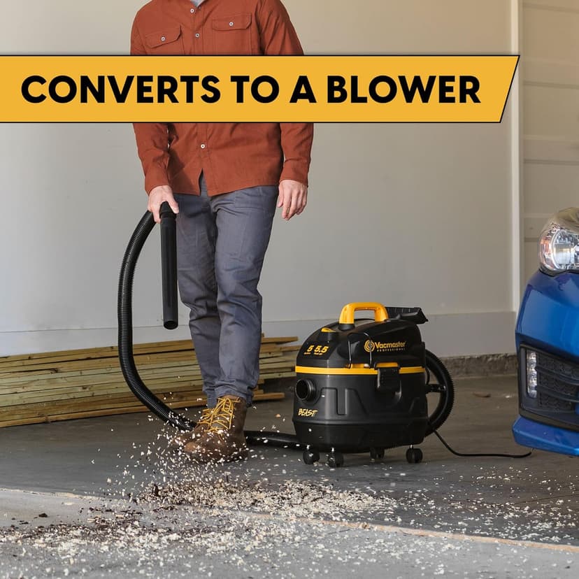 Vacmaster Professional Beast Series VFB511H 0201 5-Gallon 5.5 Peak HP Wet/Dry Vac, Black
