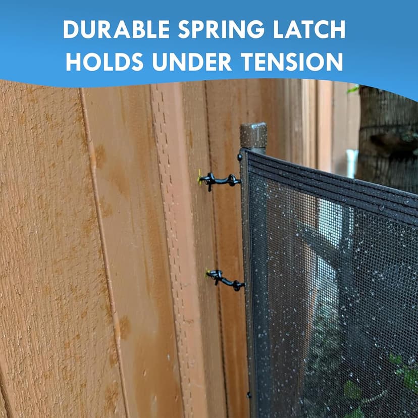 Pool Fence Wall Attachment Kit Black – for DIY Mesh Safety Fencing, Pool Fence, Brick, Block, Stucco, & Wood Walls - Fence Attachment Kit Includes Anchors, Eye Screws & Pool Fench Latches