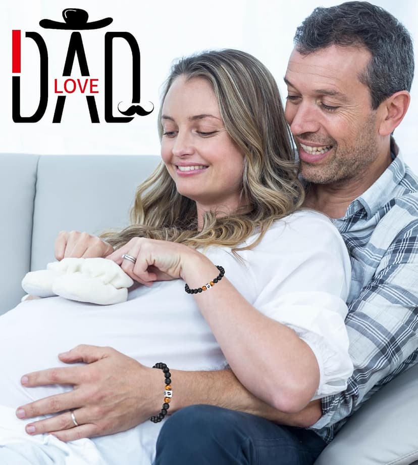 TONY & SANDY Christmas Stocking Stuffers for New Dad, First Time Dad Gifts, Daddy to be Bracelet, New Daddy Gifts for Men on Father's Birthday Valentines