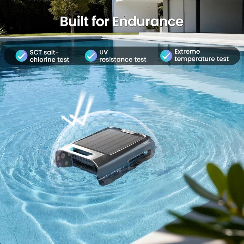 AIPER Surfer S2 Robotic Solar Pool Skimmer with APP Support, 24/7 Cleaning, Dual Charging Modes, Smart Obstacle Avoidance, Ideal for Most Swimming Pool Types