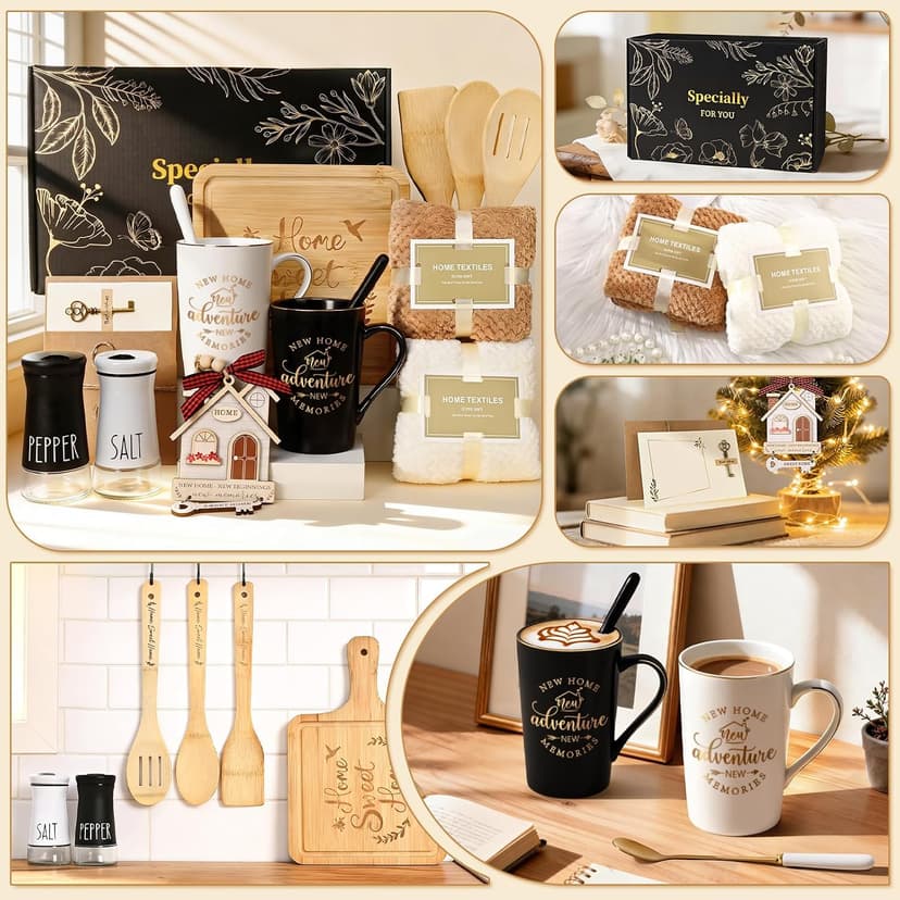 Maustic House Warming Gifts New Home, 14 Pcs New House Gift Basket, Housewarming Present for Homeowners Couples Women, Closing Gifts for Home Buyers B0DSBQYSJW