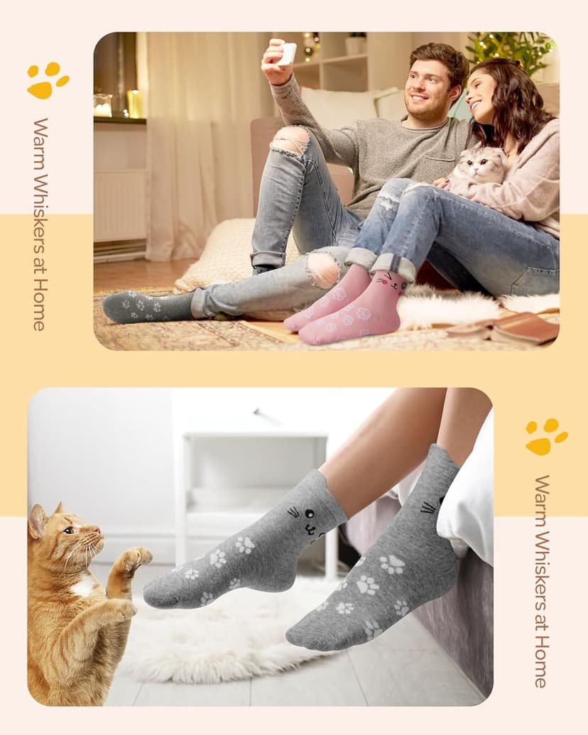 Cat Socks Stocking Stuffers for Women: Unique Funny Cute Cat Lover Gifts Novelty Comfy Animal Socks for Women, Christmas Xmas Gifts for Ladies Mom Wife Her Girlfriend Teen Girls Birthday Gift Ideas B0FM88P2PP