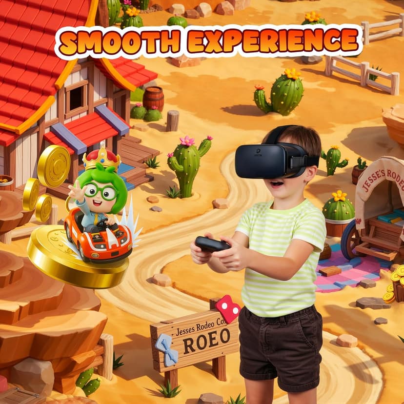 DESTEK V5 VR Headset for Phone w/VR Gamepad, 128 Premium VR apps Included, Anti-Blue Eyes Protected HD Lenses, 110° FOV Virtual Reality Headsets for iPhone, Android Phone- Black