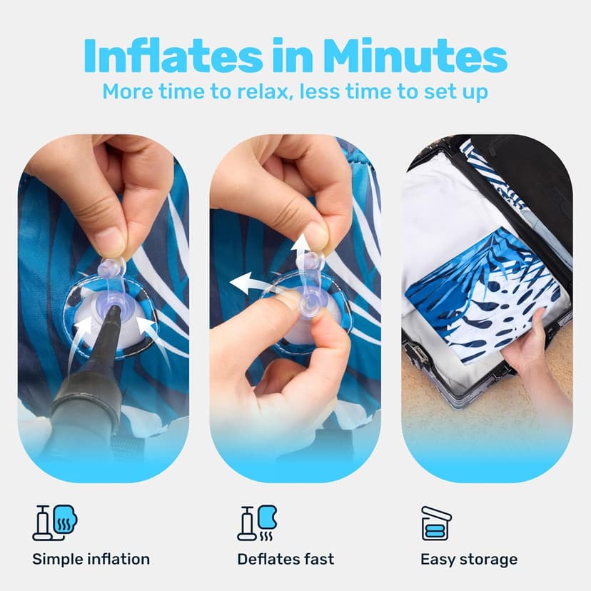 SLOOSH Inflatable Pool Floats Adult,2 Packs Floating Lounge Chairs,Blow up Pool Noodles for Adult Heavy Duty,Floating Chair for Party Summer Water Beach Lake Fun