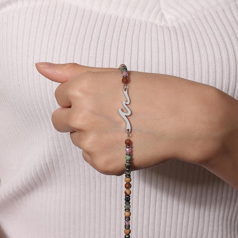 TONY & SANDY Friend Gifts for Women, Unique Birthday Gifts for Women, Sister Gift from Sister, Wave Bracelet, Christmas Stocking Stuffers for Woman Female, Bestie Friendship Bracelets B0FLY2BQWX