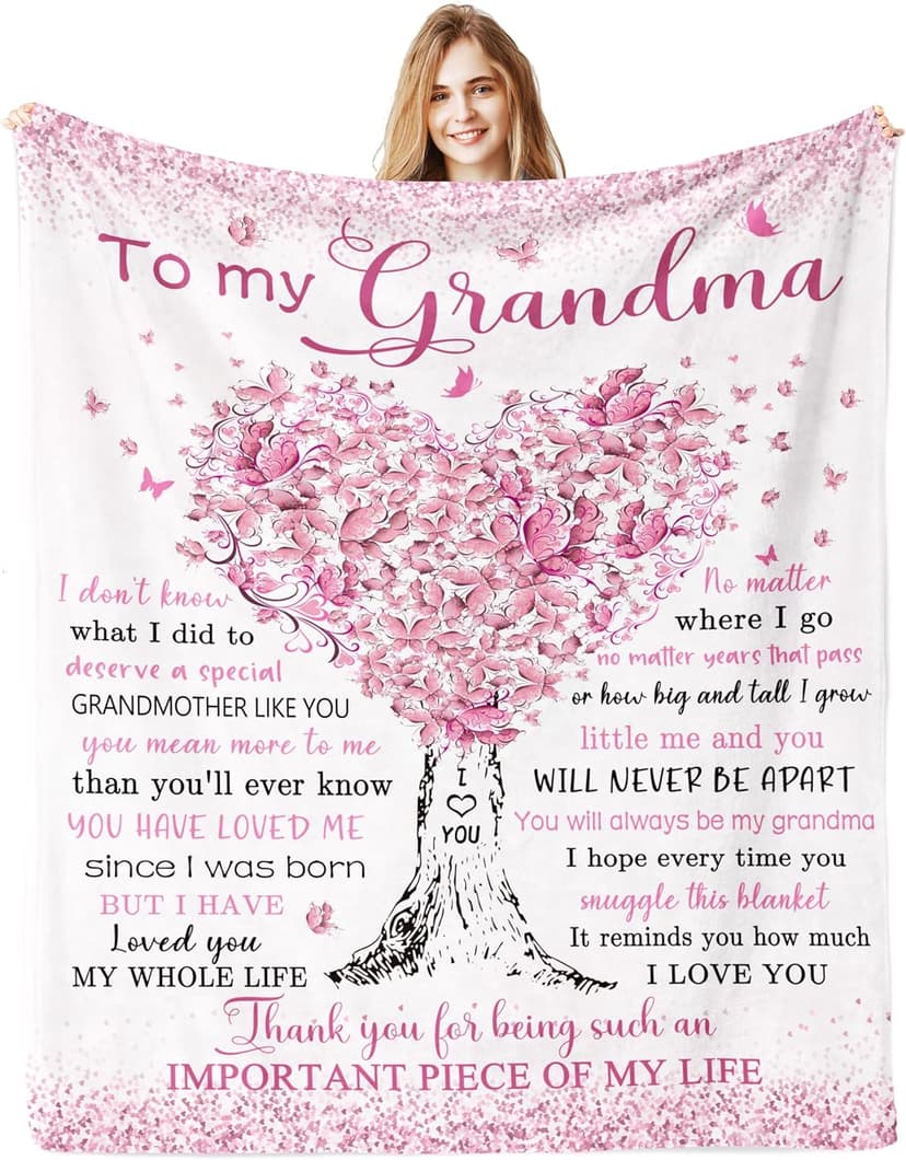 Grandma Gifts, Birthday Gifts for Grandma, Great Grandmother Mothers Day Christmas Birthday Gift Blanket 60"x 50", Grandmom Nana Gift