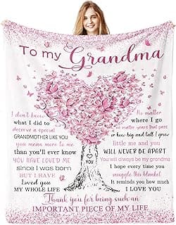 Grandma Gifts, Birthday Gifts for Grandma, Great Grandmother Mothers Day Christmas Birthday Gift Blanket 60"x 50", Grandmom Nana Gift