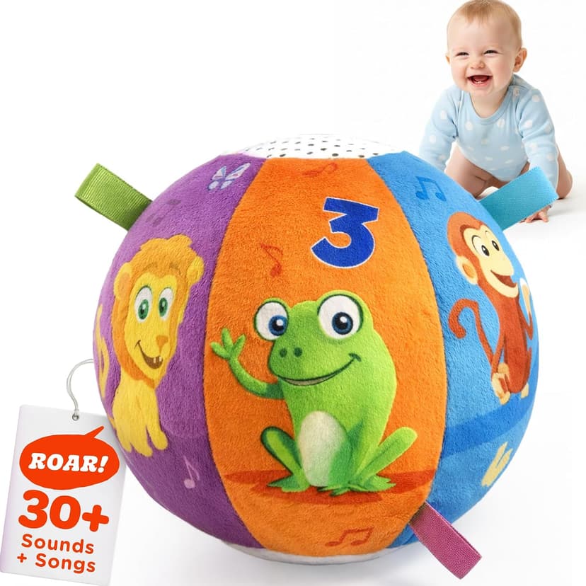 Move2Play, Interactive Baby Ball with 30+ Sounds & Songs | Toys for 1 Year Old Boys & Girls | Baby Toys 6-12+ Months | Musical Crawling Ball for Toddlers 1-3 | 1st Birthday Gift B086XK4PL7