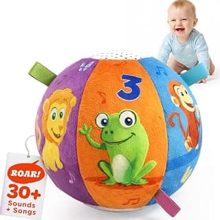 Move2Play, Interactive Baby Ball with 30+ Sounds & Songs | Toys for 1 Year Old Boys & Girls | Baby Toys 6-12+ Months | Musical Crawling Ball for Toddlers 1-3 | 1st Birthday Gift B086XK4PL7
