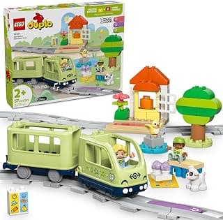 Building Toys for Toddlers, Ages 2+, Train Set, Develops Fine Motor Skills, W/ Larger Bricks & Figures, 57 Pieces, Gift Idea LEGO DUPLO Interactive Adventure Train 10427 B0CV2BX49N