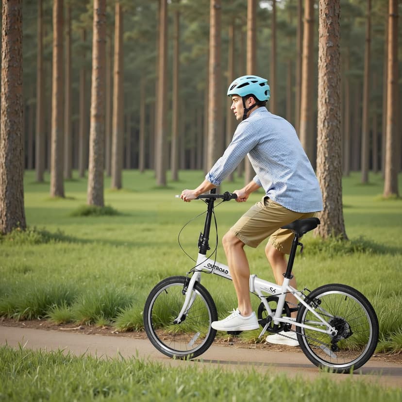 20 inch Folding Bike, Foldable Bicycle for Adults with 7 Speed Derailleur, Lightweight Collapsible Bicycle for City Commuting, Fold Up Bike Men Women Teenagers