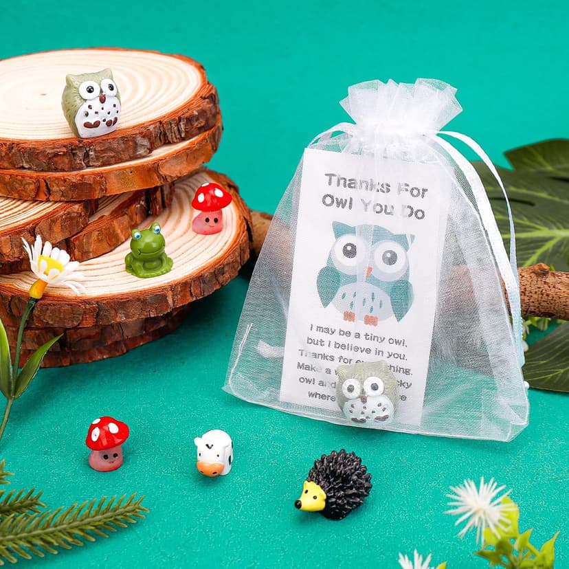 100 Set Employee Appreciation Gift Bluk for Coworkers Resin Animal Gifts with Pun Inspirational Note Cards for Thank You Office Staff Team Teachers, Nurses B0DXPVMLDZ