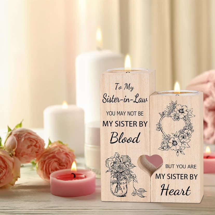 Sister in Law Gifts, Candlestick - Gifts for Sister in Law Birthday Christmas Mother's Day Wedding Gifts