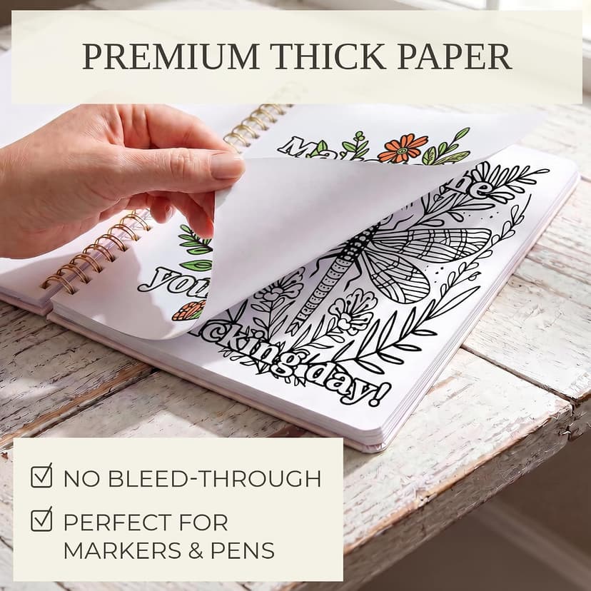 Funny Coloring Books with a Lot of Laughs - The Perfect Stress Relieving Gift for Women and Friends Beautiful Coloring Book Set of 2 for Adult Relaxation with Floral Designs B0DNK9H45K