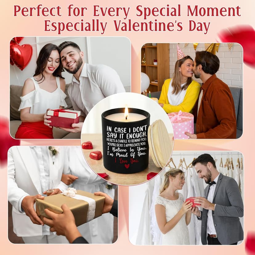 TEEZWONDER Anniversary Wedding Gifts for Women Men - Long Lasting Vanilla Lavender Candle 10 Oz - Birthday Romantic Gifts for Him Her, Girlfriend Boyfriend Birthday Gift Ideas, Gift for Husband Wife