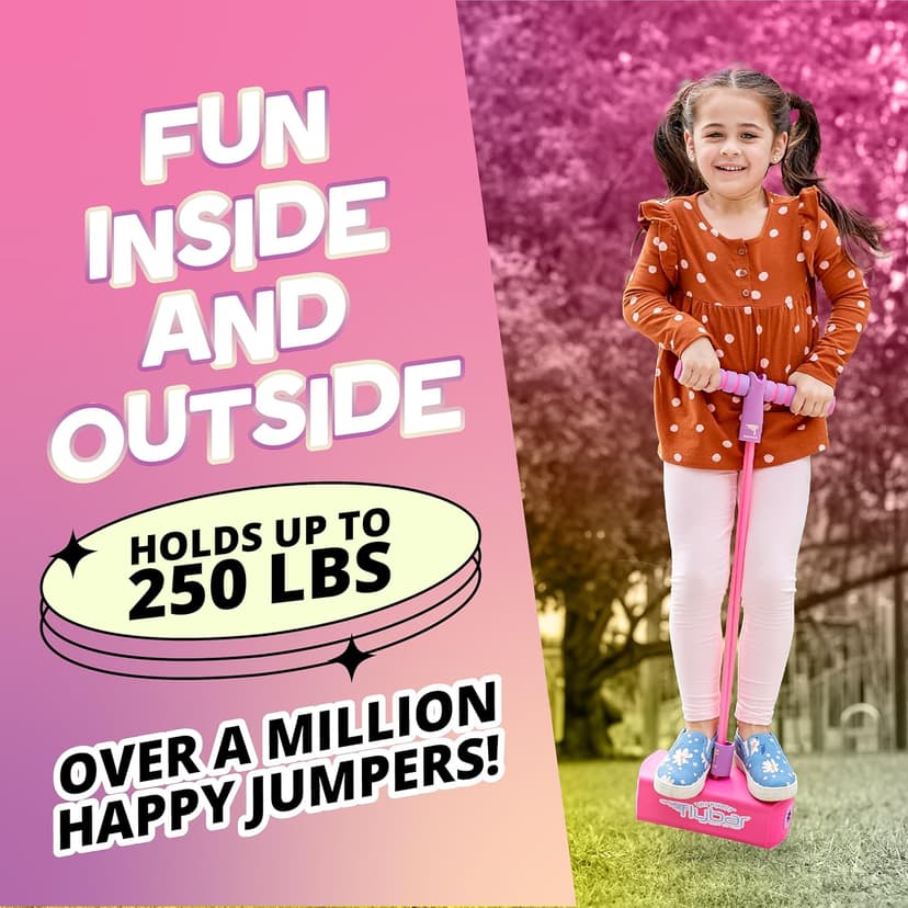 Flybar My First Foam Pogo Jumper for Kids Fun and Safe Pogo Stick for Toddlers, Durable Foam and Bungee Jumper for Ages 3 and up, Supports up to 250lbs