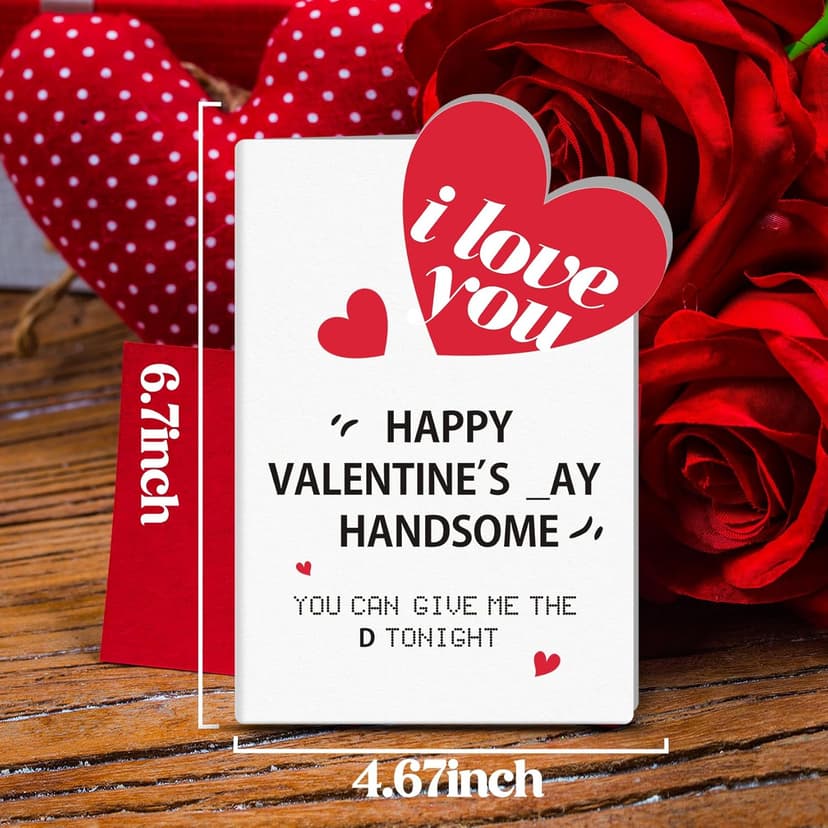 Valentines Day Love Gifts for Him, Valentines Day Card Gifts for Husband Men, Funny Card, Mens Valentine Gift for Boyfriend Husband, Valentine Gift for Him