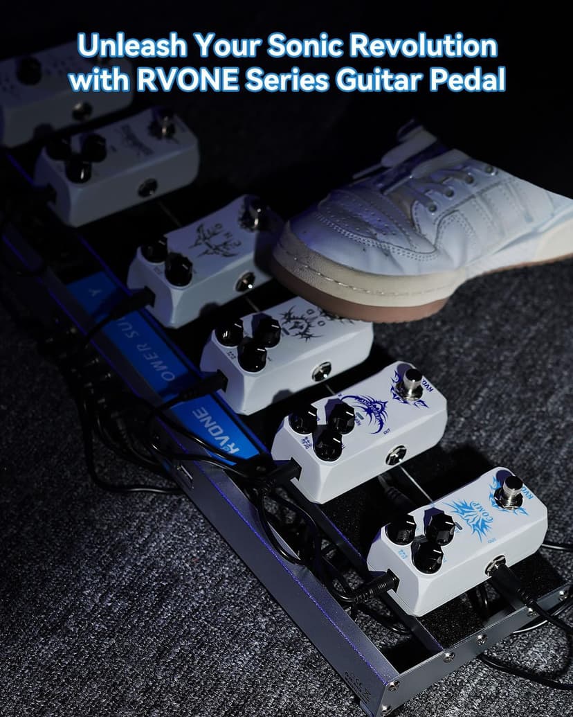 RVONE Analog Compressor Pedal Guitar/Bass, Studio-Grade Guitar Pedal Compressor, Guitar Effects Pedal for Electric Guitar Bass, True Bypass & Aluminum Case