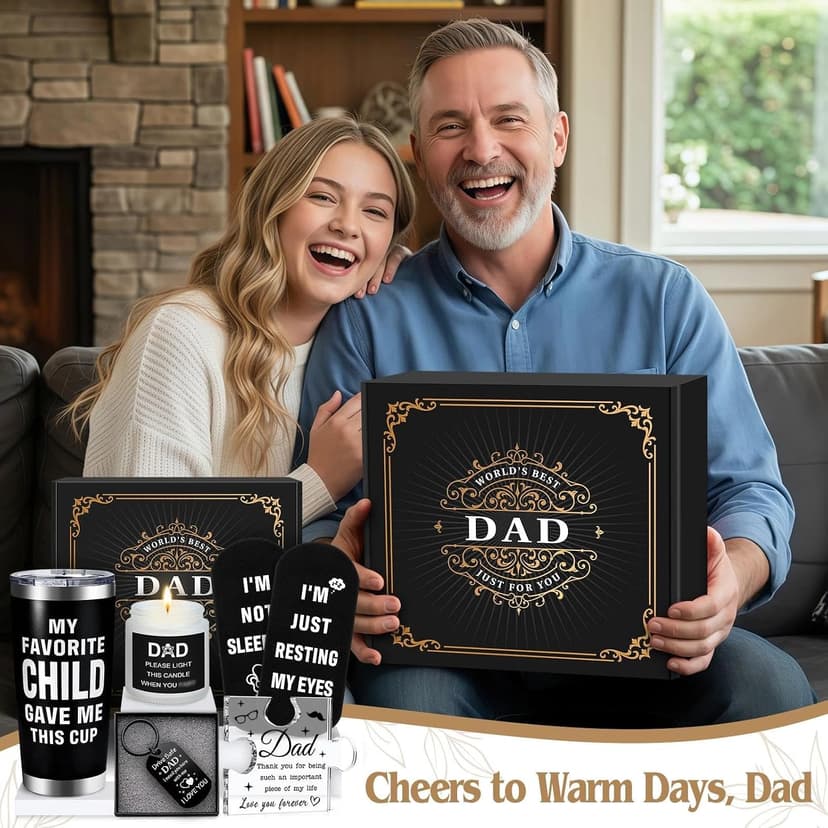 Gifts for Dads Birthday Funny Dad Gifts from Daughter Son Kids Cool Father Happy Birthday Gift Ideas for Dads Presents Basket for Best Dad Ever, Daddy Father Gift Stuff for Christmas, Fathers Day B0FW5577NS