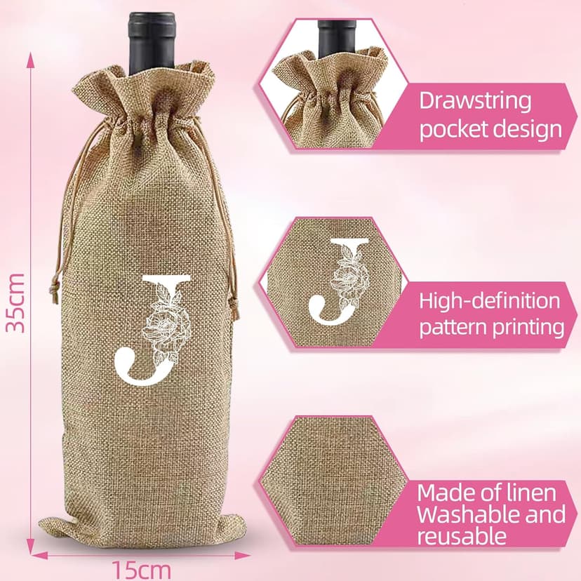 Personalized Gifts for Women,Monogrammed A-Z Wine Glasses Gifts for Women,Wine Glass for Gift Box,Birthday Gifts for Mom Sister Grandma-J