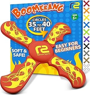 Boomerang for Kids - It Really Does Fly Back - Fun & Easy to Use Gifts for Boys & Girls - Best Toys for Ages 8-13 Gift Idea - Soft Foam Design Stocking Stuffers for Kids 6 7 8 9 10+ Year Old Boy Gifts