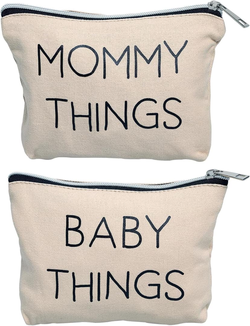 Pearhead Unisex Mommy and Baby Things Travel Pouch, 2 Count (Pack of 1)