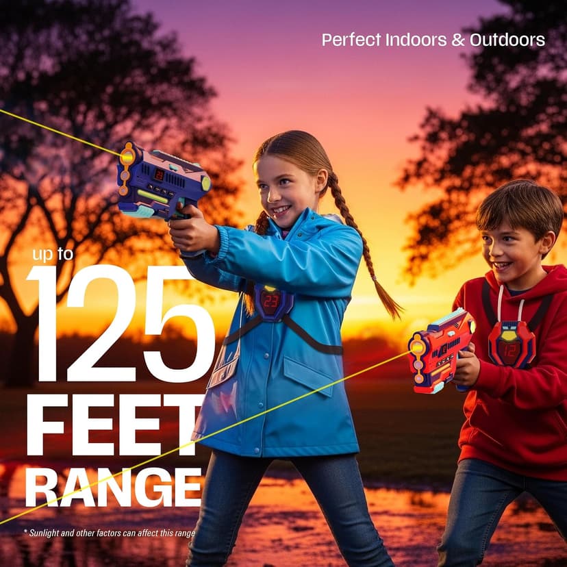 Toys for Boys Ages 8-12 Years - Teens Boys Toys Age 8-10 Years Gift - Lazer Tag Guns & Vests Laser Tag Set of 2 - Gifts for 8 9 10 11 12 13 Year Old Boy Gifts Birthday B0FQ7BKVF1