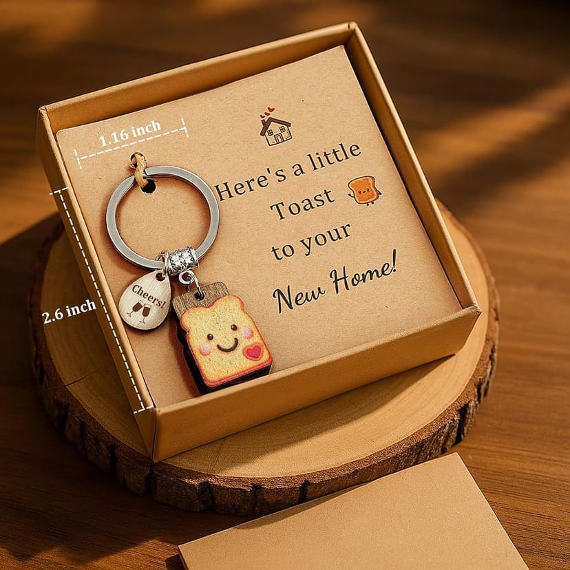 Next Chapter, New Home, Engagement, New Job, PBJ, 18 21 Birth, Loaf You, Thank You, Graduation Gifts, Couple, Friend, Retired PEALICIOUS Toast Keychain for Girls New Beginnings Congratulations Gifts B0FNQY48F8