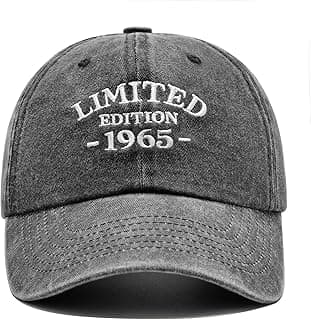 60th Birthday Gifts for Men Women, Happy 60th Birthday Decorations, Embroidered Baseball Cap Adjustable