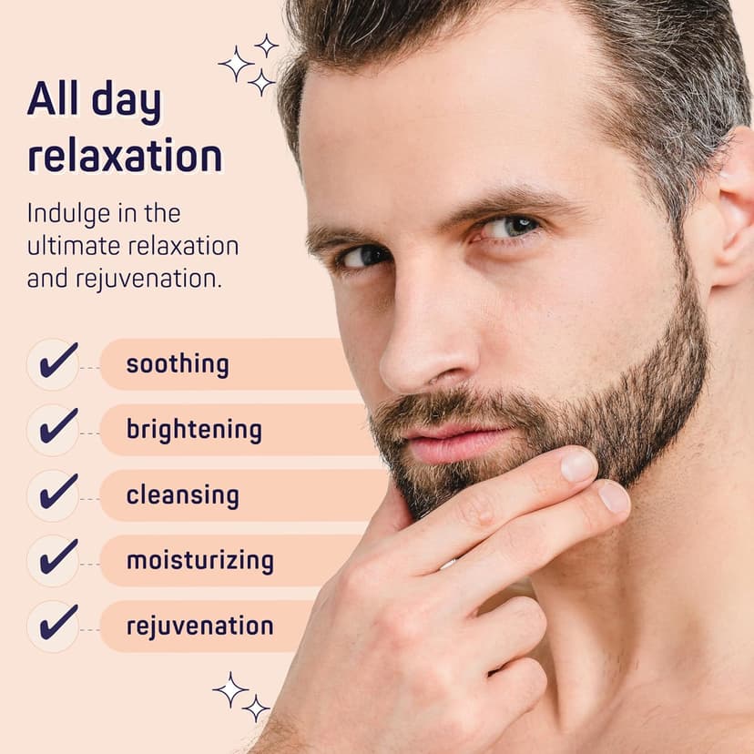 SpaLife Men's Sandalwood Luxury Spa Skincare Set - Complete Care Kit for Rugged Revitalization, Exfoliating Scrub - Bath and Body Collection for Cleansing, Moisturizing, and Rejuvenation